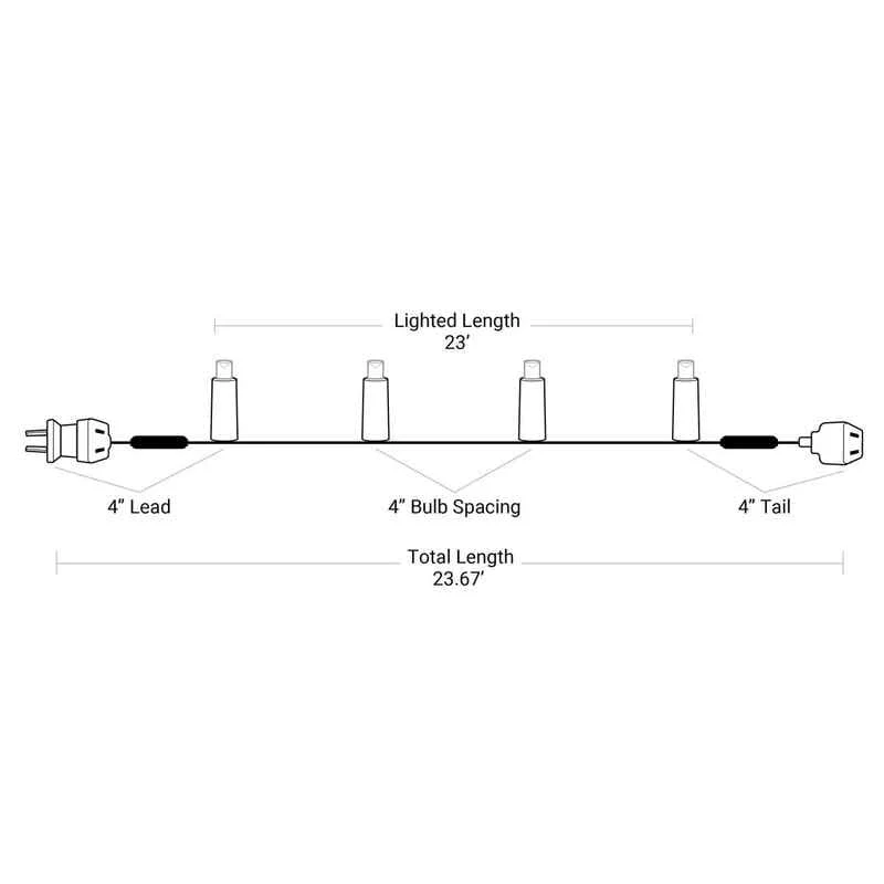 70L 5mm LED Light String, 4in Bulb Spacing - Image 3